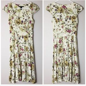 MNG Mango Floral Sweetheart Neckline Dress XS
